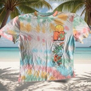 Pre Owned Men’s Women’s MTV Tye Dye Shirt Sz Sm Americana Classic Style Unisex